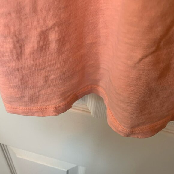 Aerie Coral Distressed Oversized “Lazy Daze” Graphic Tee | Small - Picture 5 of 8